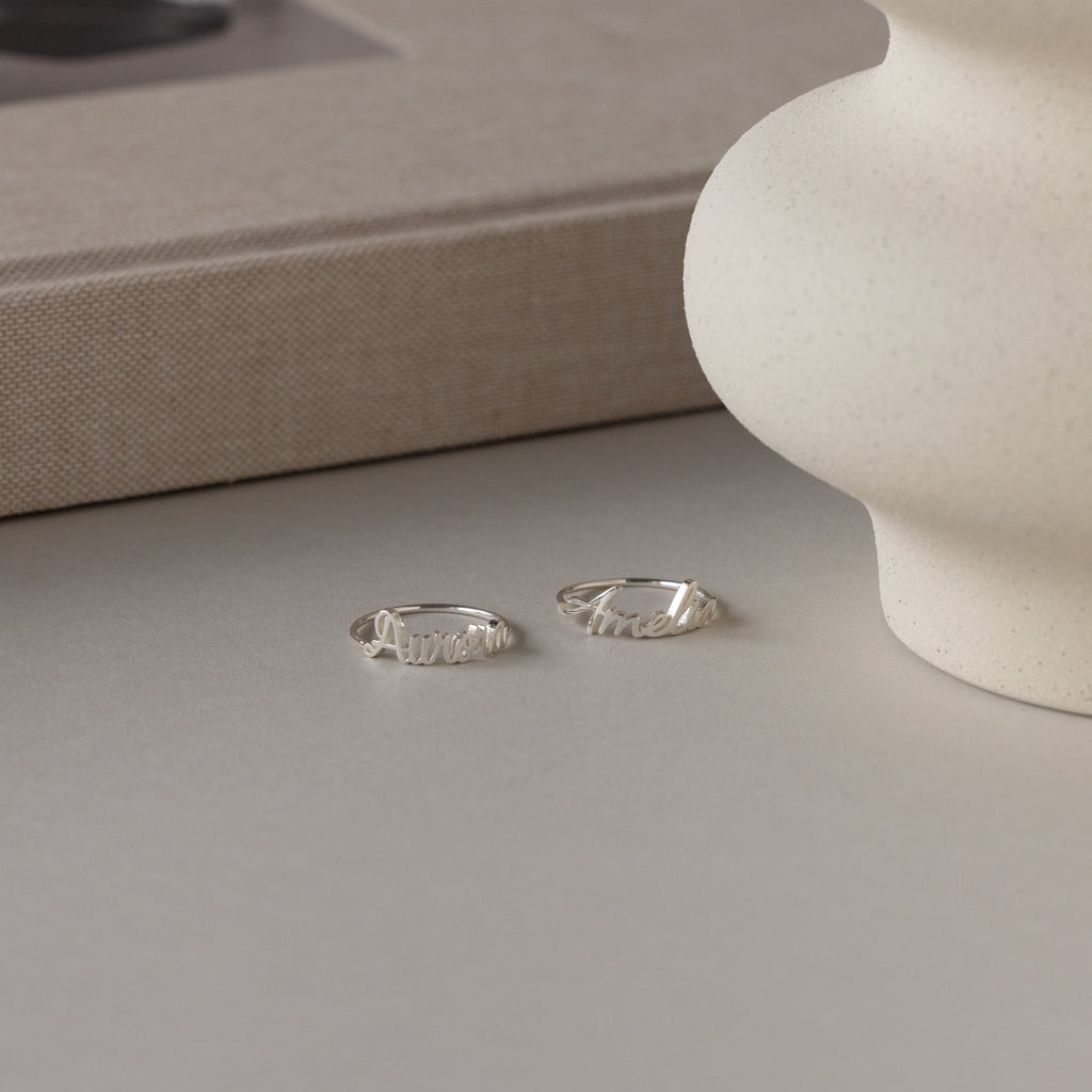Grace Script Name Ring