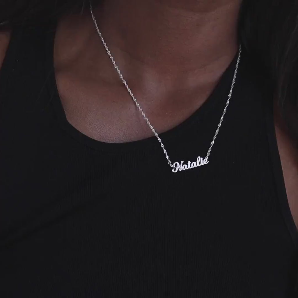 Dream Script Name Necklace