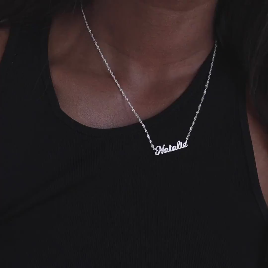 Dream Script Name Necklace