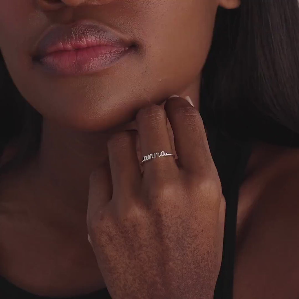 Petite Tiny Name Ring