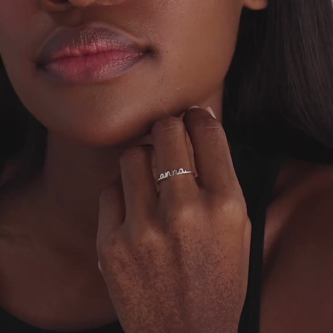 Petite Tiny Name Ring