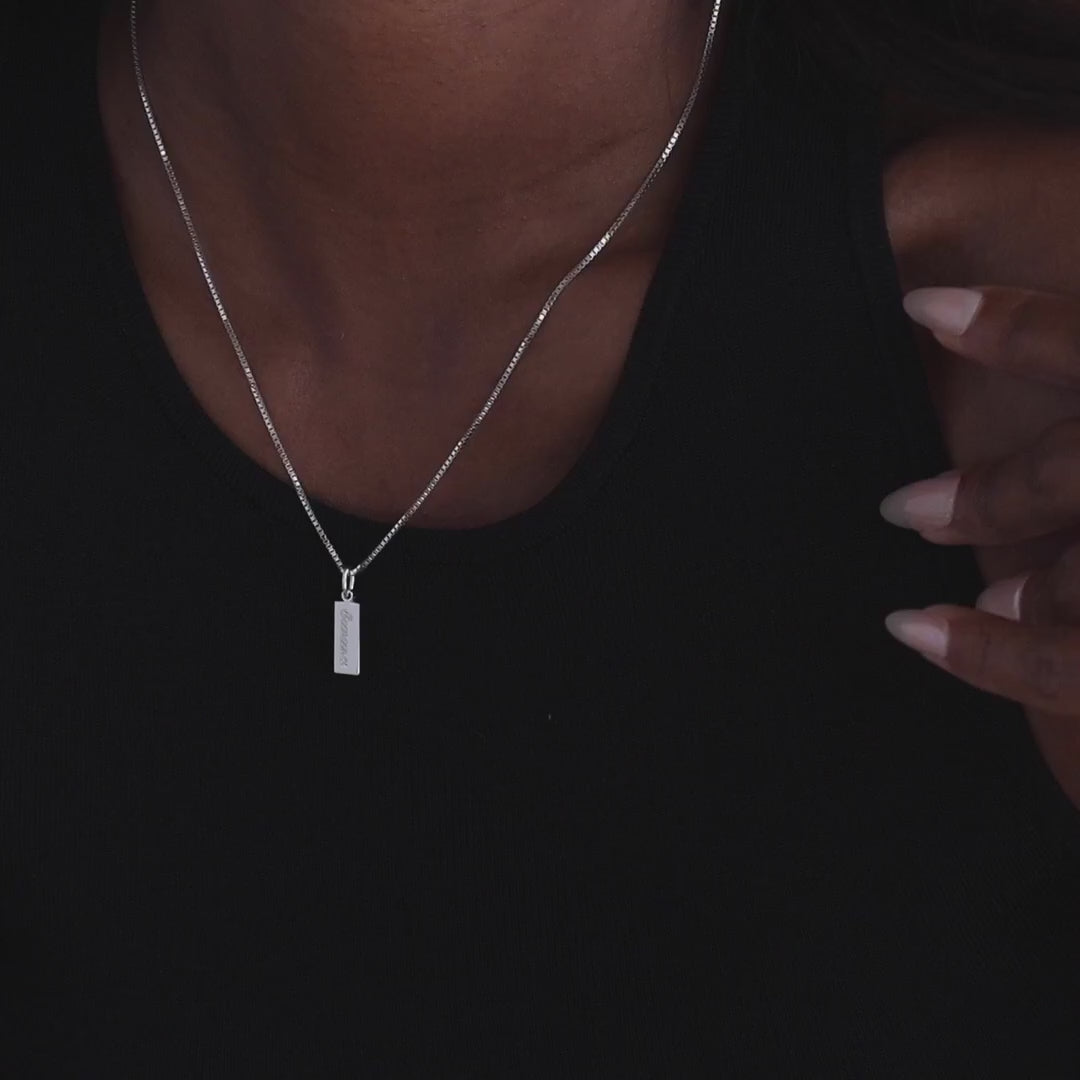 Dainty Tag Name Necklace